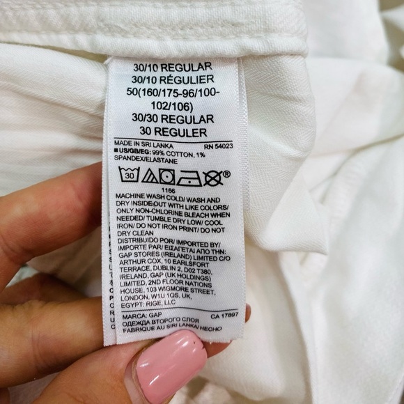 GAP Vintage Flare High Rise Jeans - White Size 10R/30 - Picture 12 of 12